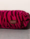 ZEBRA DOG BED - BORDEAUX / PINK