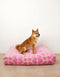 HEART DOG BED - BEIGE / PINK