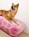 HEART DOG BED - BEIGE / PINK