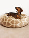 HEART ROUND DOG BED - BEIGE