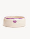 HEART DOGBOWL - PURPLE / SAND