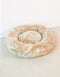 Swirl round dog bed - beige