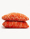 ZEBRA INTERIOR CUSHION PLUSH - ORANGE / BEIGE