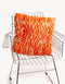 ZEBRA INTERIOR CUSHION PLUSH - ORANGE / BEIGE