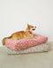 Leopard dog bed - beige / brown