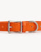 VEGAN LEATHER COLLAR - HEART - ORANGE