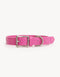 VEGAN LEATHER COLLAR - HEART - PINK