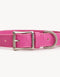 VEGAN LEATHER COLLAR - HEART - PINK