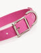 VEGAN LEATHER COLLAR - HEART - PINK