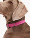 VEGAN LEATHER COLLAR - HEART - PINK